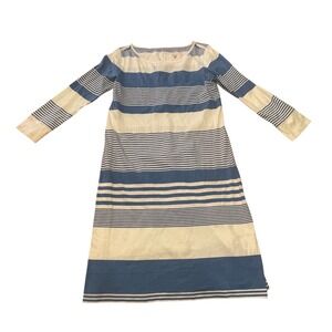 Lilly Pulitzer Women's Marlowe T-Shirt Dress‎ Blue Stripe Knit 3/4 Sleeve Small
